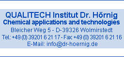 QUALITECH Institut Dr. Hrnig - Chemische Anwendungen und Technologien